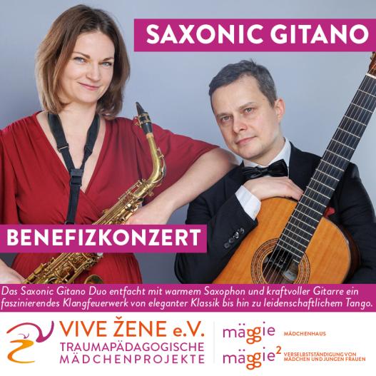 Werbebanner Saxonic Gitano | Benefizkonzert in der Pauluskirche in Dortmund